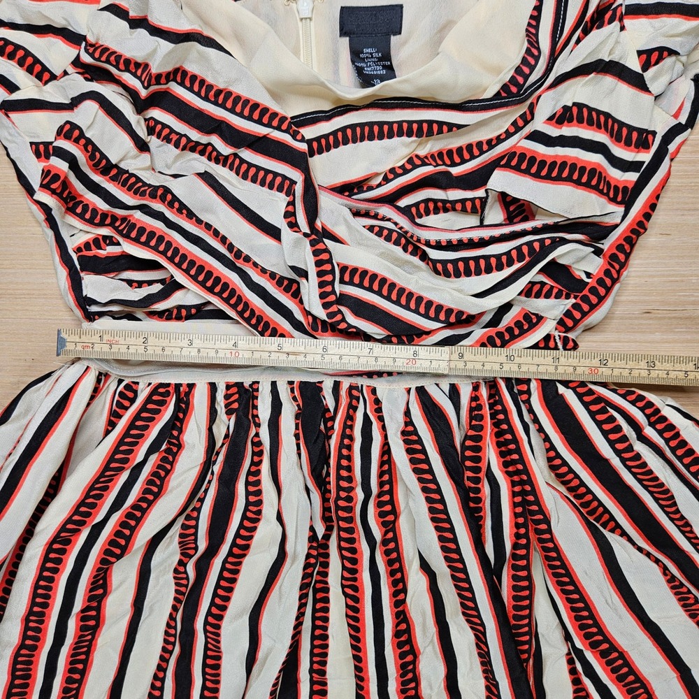 Anna‎ Sui Silk Striped Dress Women 13 Multi-Color NEW Designer Boho Target - Picture 8 of 16